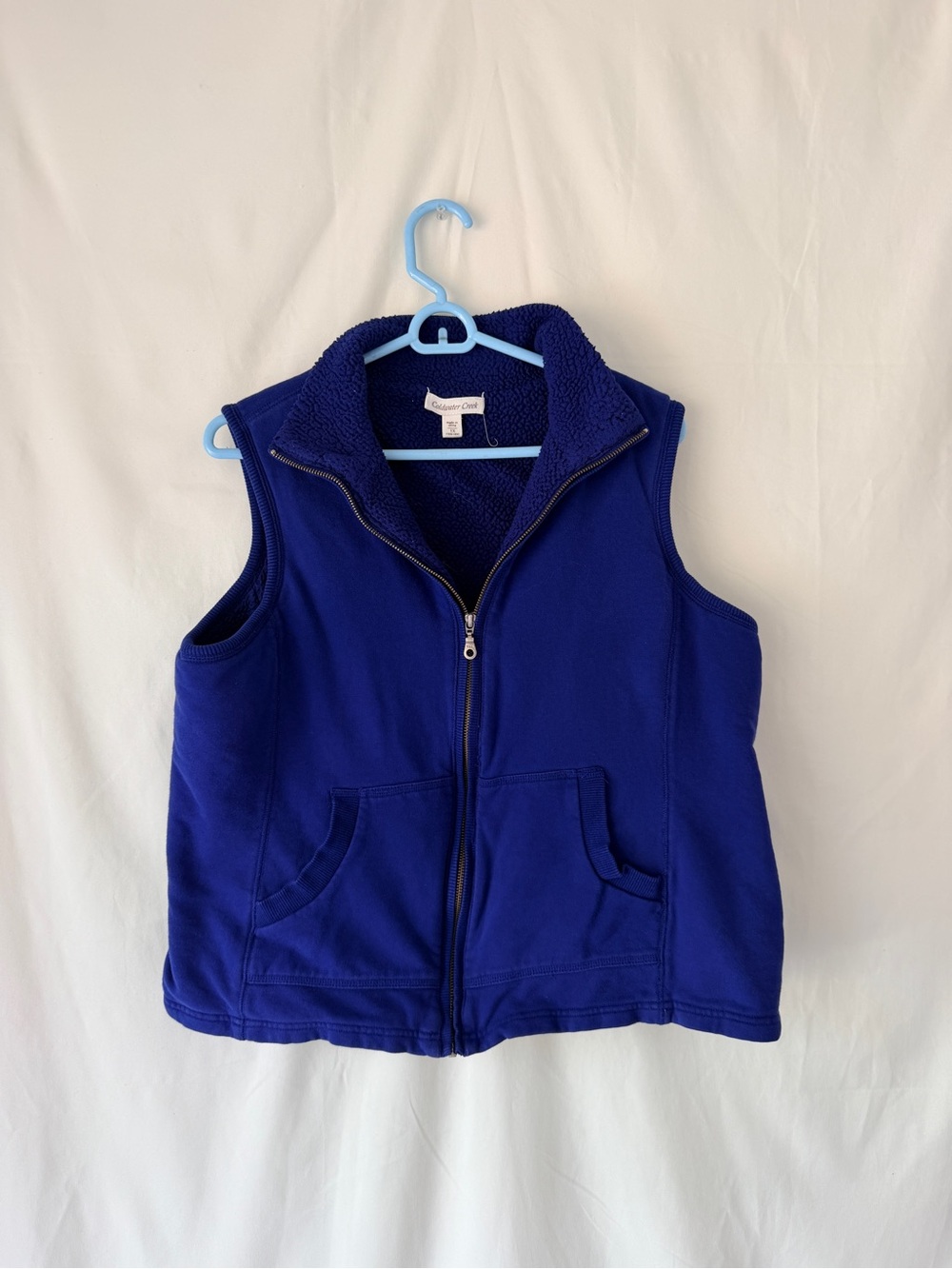 Coldwater Creek Royal Blue Fleece Vest